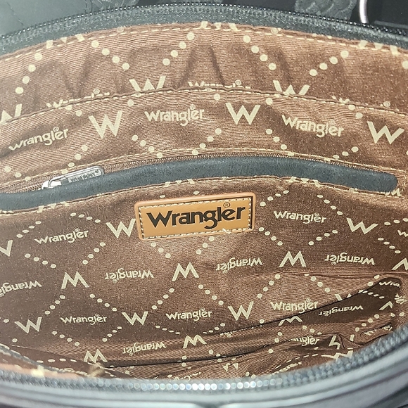 Wrangler Charcoal Gray Tote with Braided Strap - Picture 4 of 6